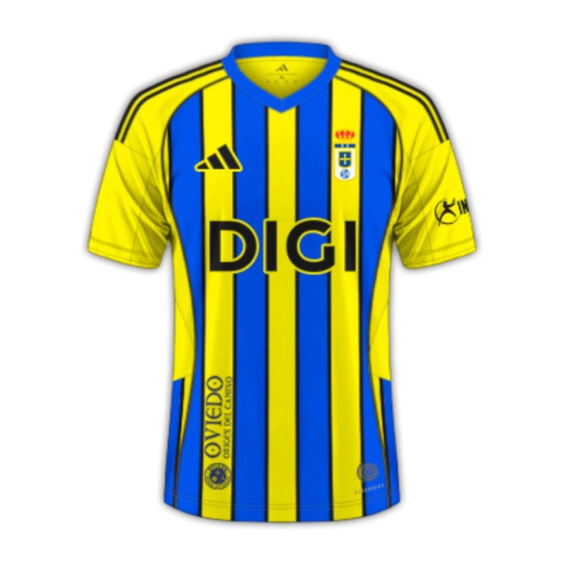 CAMISA DO REAL OVIEDO 26/27 AMARELO E AZUL