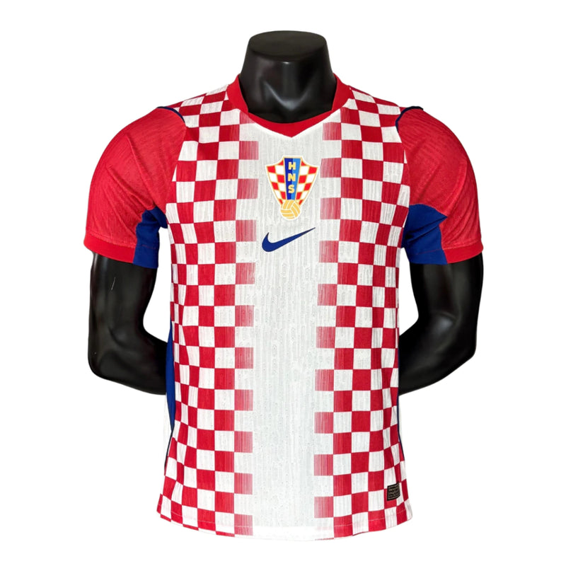 CAMISA VERSÃO JOGADOR DA CROACIA 26/27 BRANCO E VERMELHO